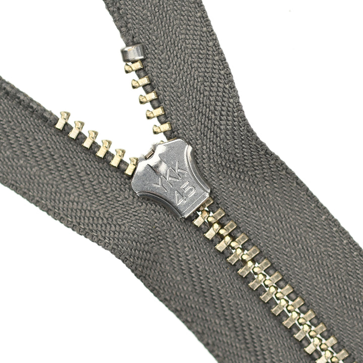 YKK JEAN ZIP NO.4.5 NICKEL COL 860 ELEPHANT GREY