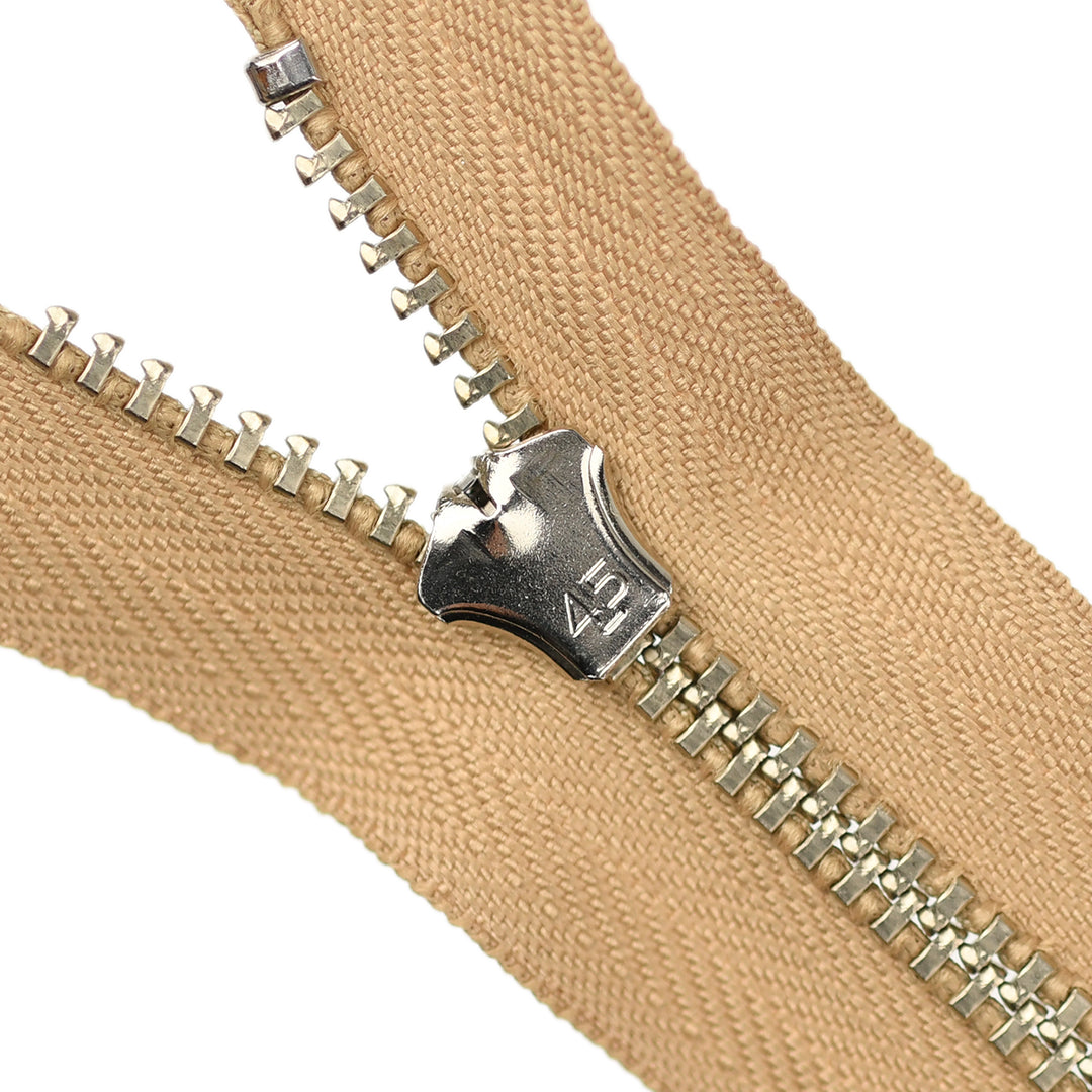 YKK JEAN ZIP NO.4.5 NICKEL COL 893 SAHARA SAND