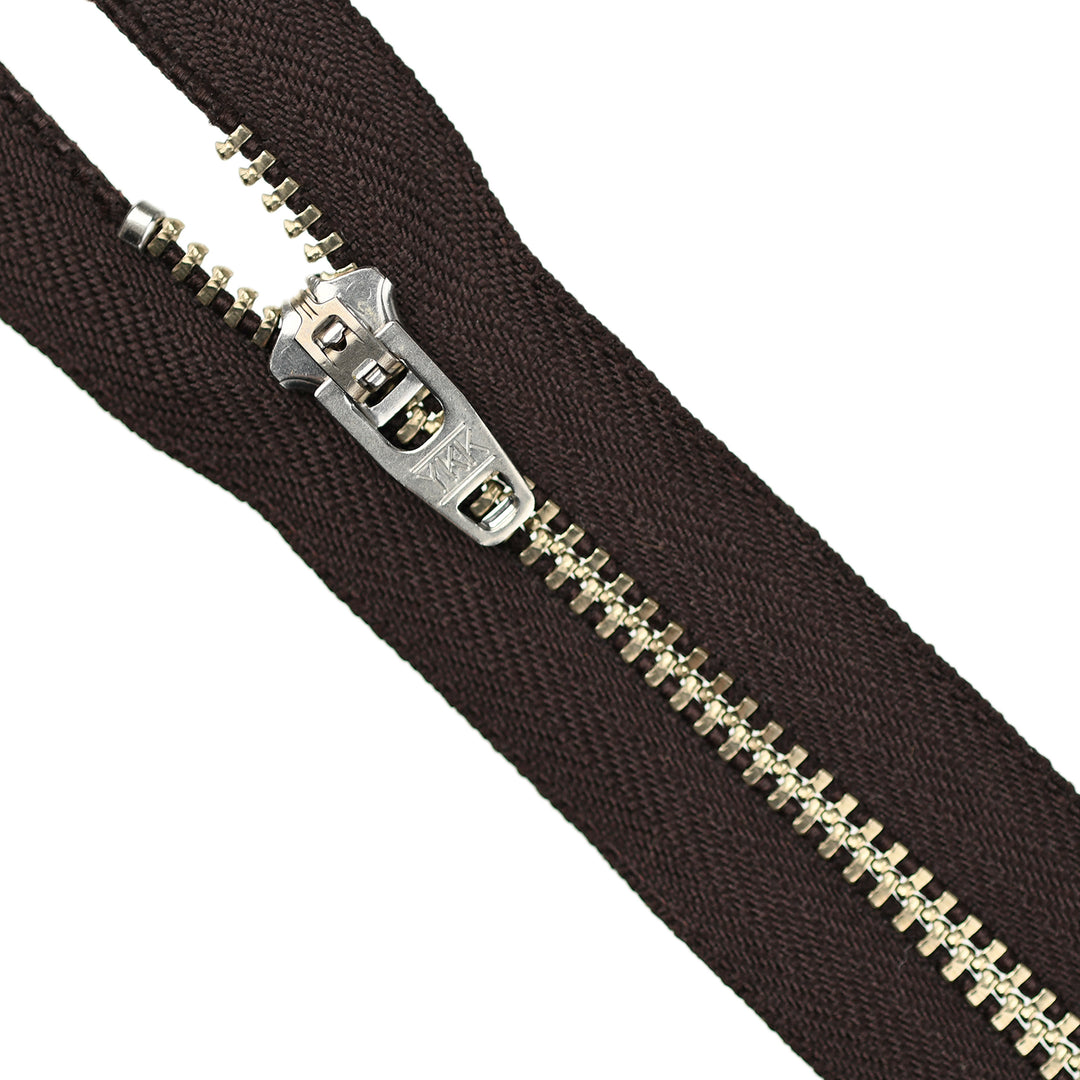 YKK JEAN ZIP NO.4.5 NICKEL COL 917 DARK BROWN