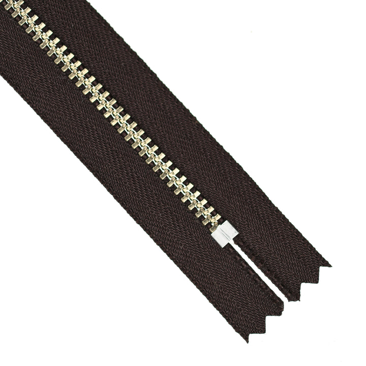 YKK JEAN ZIP NO.4.5 NICKEL COL 917 DARK BROWN