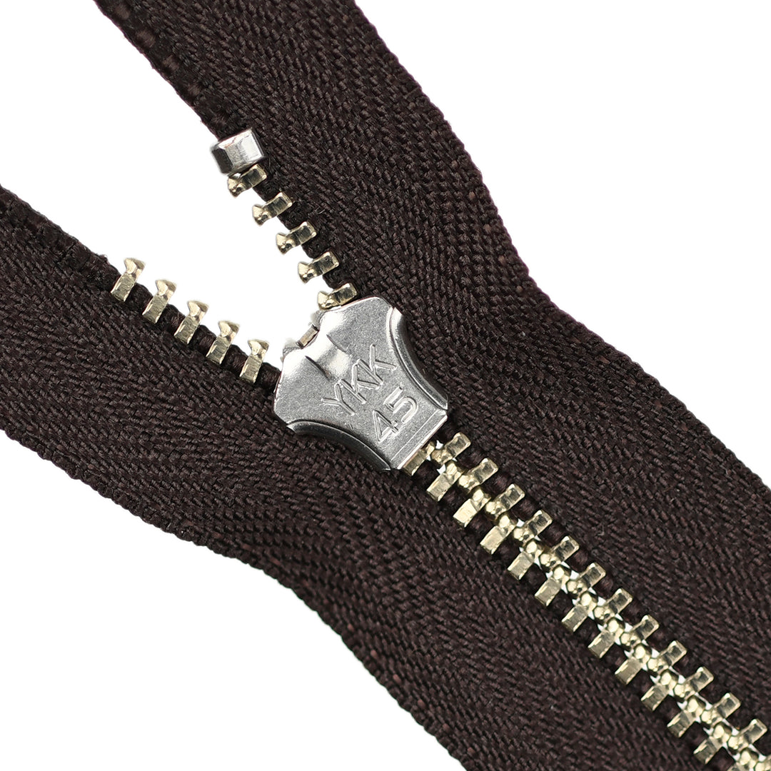 YKK JEAN ZIP NO.4.5 NICKEL COL 917 DARK BROWN