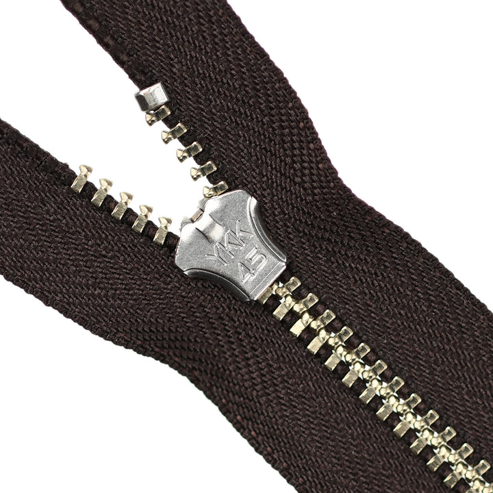 YKK JEAN ZIP NO.4.5 NICKEL COL 917 DARK BROWN