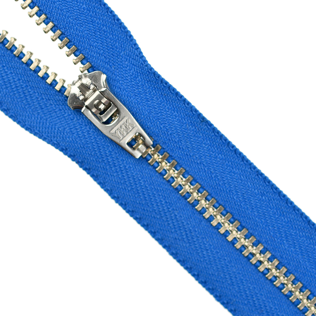 YKK JEAN ZIP NO.4.5 NICKEL COL 918 BRIGHT COBALT
