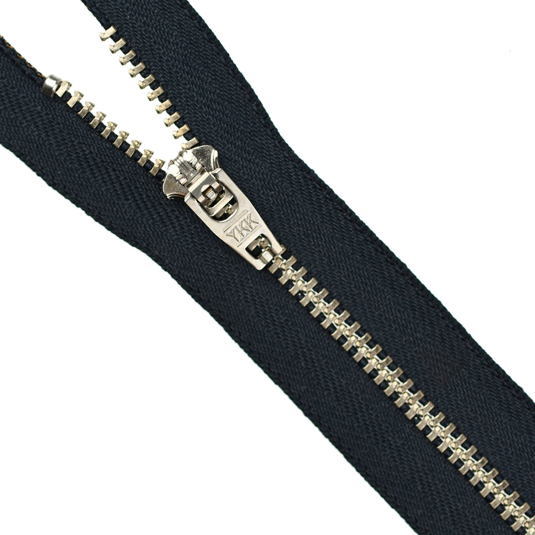 YKK JEAN ZIP NO.4.5 NICKEL COL 9193 BLUE BLACK
