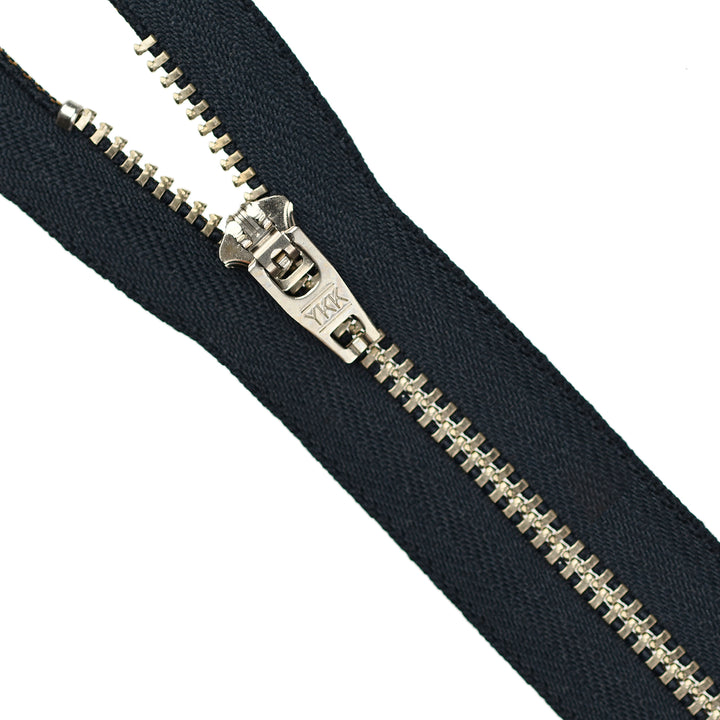 YKK JEAN ZIP NO.4.5 NICKEL COL 9193 BLUE BLACK