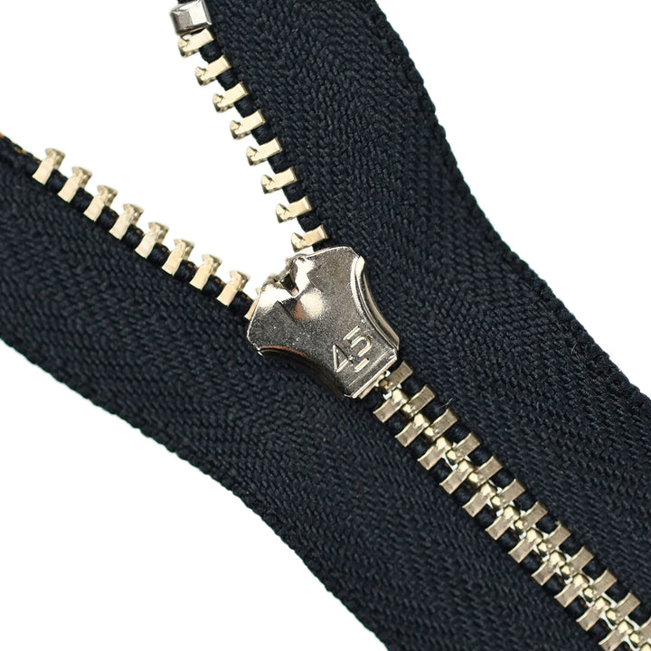 YKK JEAN ZIP NO.4.5 NICKEL COL 9193 BLUE BLACK