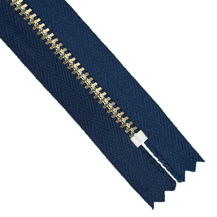 YKK JEAN ZIP NO.4.5 NICKEL COL 919 DEEP BLUE