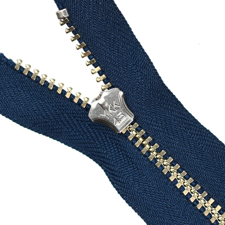YKK JEAN ZIP NO.4.5 NICKEL COL 919 DEEP BLUE