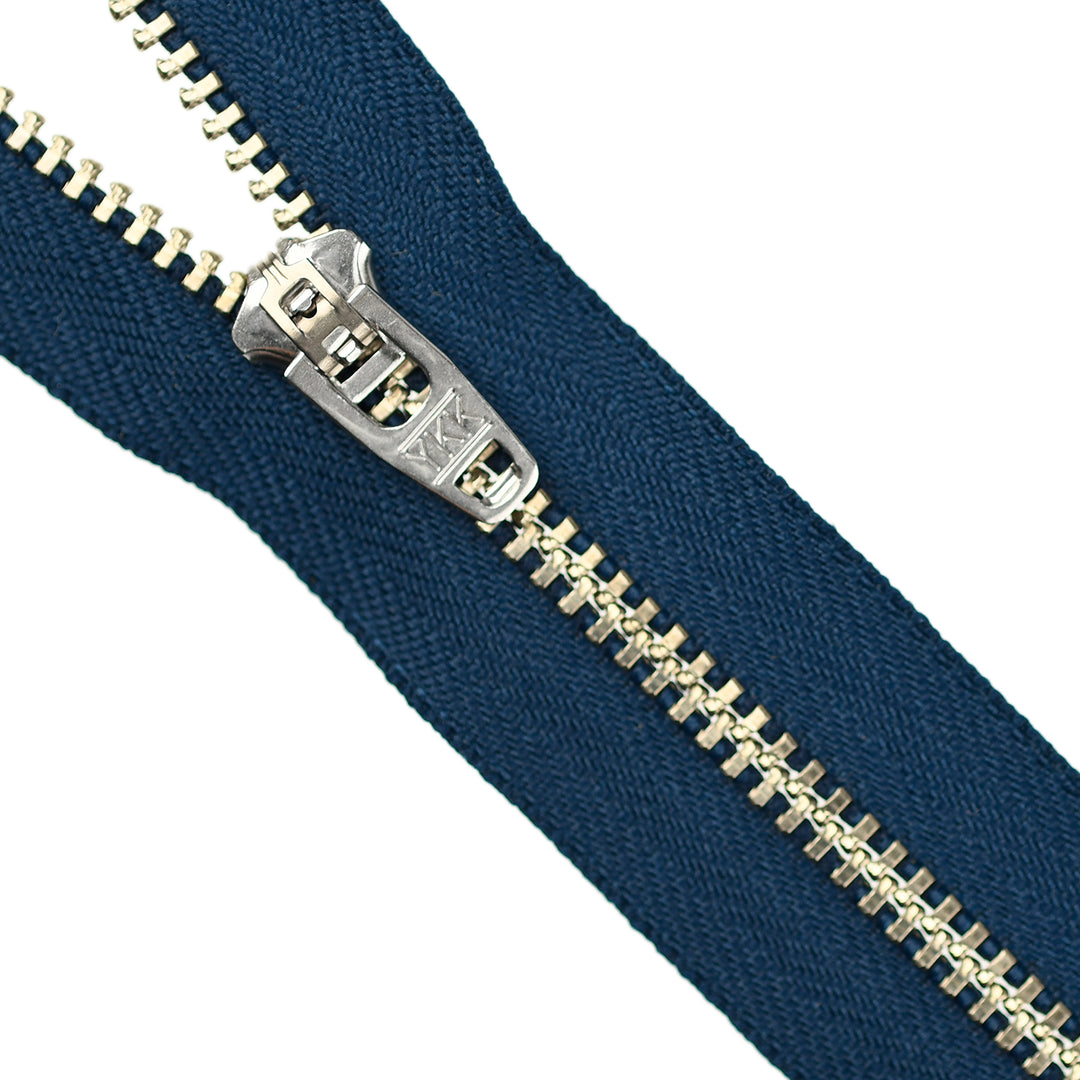 YKK JEAN ZIP NO.4.5 NICKEL COL 920 DEEP OCEAN BLUE