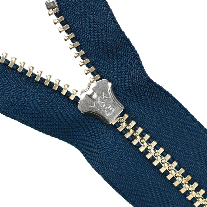 YKK JEAN ZIP NO.4.5 NICKEL COL 920 DEEP OCEAN BLUE