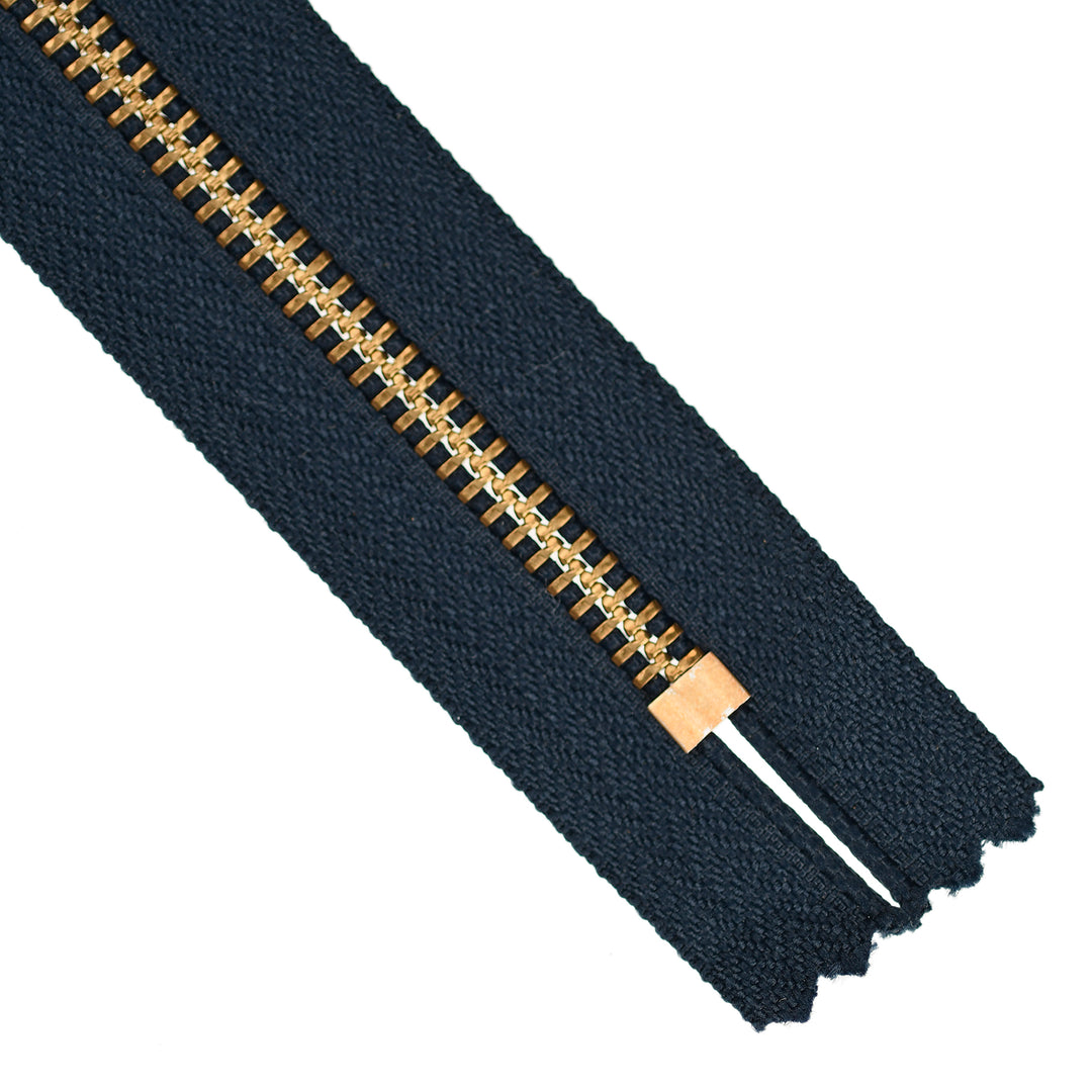 YKK JEAN ZIP NO.5 GOLD COL 233 DARK NAVY