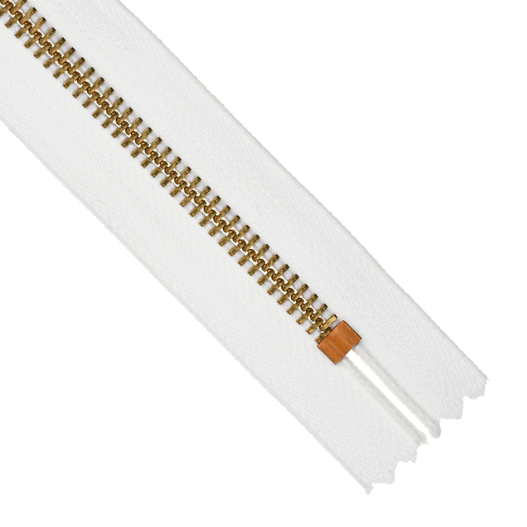 YKK JEAN ZIP NO.5 GOLD COL 501 WHITE