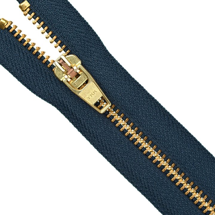 YKK JEAN ZIP NO.5 GOLD COL 560 NAVY