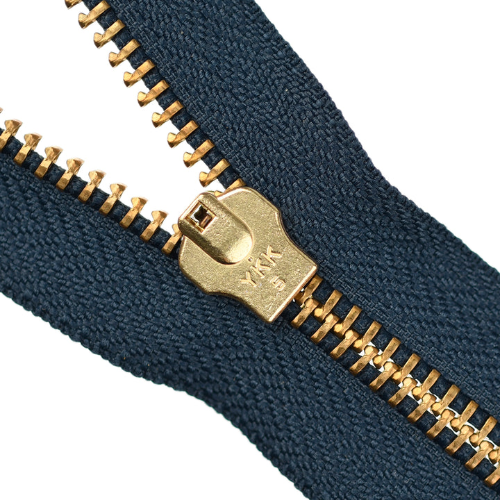 YKK JEAN ZIP NO.5 GOLD COL 560 NAVY