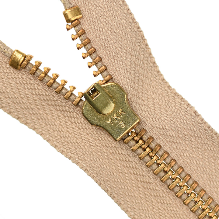 YKK JEAN ZIP NO.5 GOLD COL 573 BEIGE