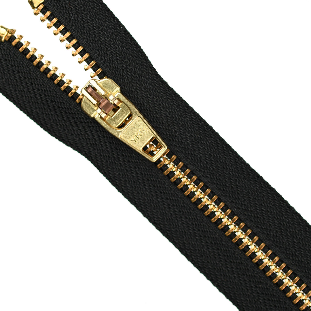 YKK JEAN ZIP NO.5 GOLD COL 580 BLACK