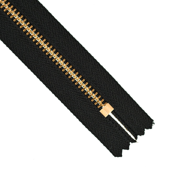 YKK JEAN ZIP NO.5 GOLD COL 580 BLACK
