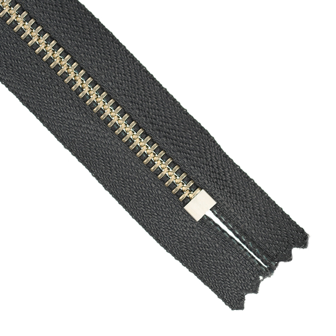 YKK JEAN ZIP NO.5 NICKEL COL 315 BATTLESHIP GREY