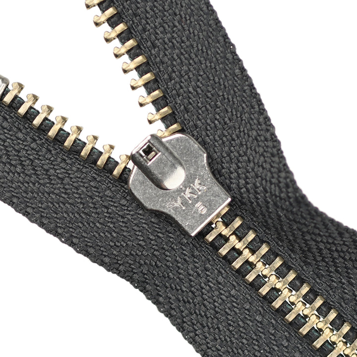 YKK JEAN ZIP NO.5 NICKEL COL 315 BATTLESHIP GREY