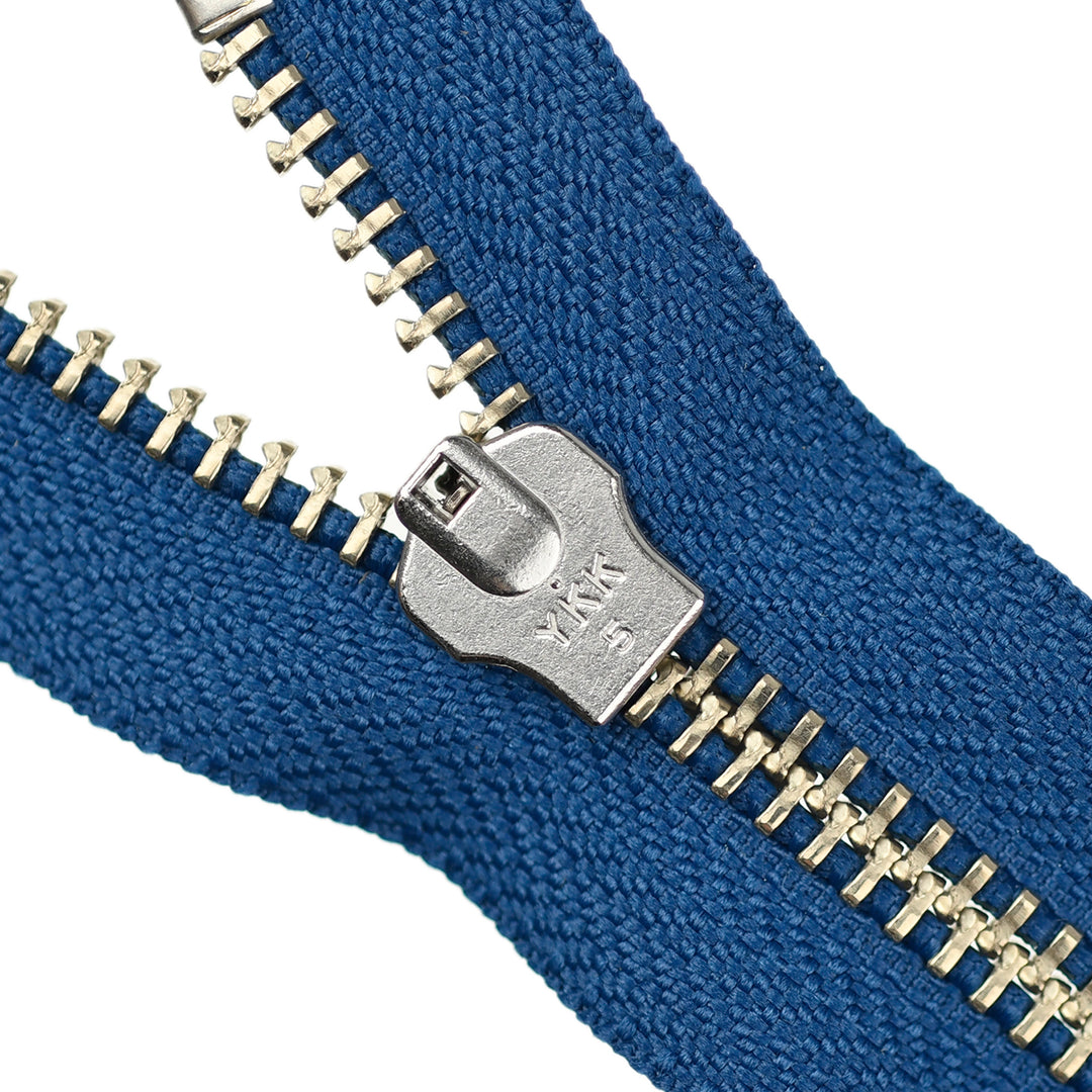 YKK JEAN ZIP NO.5 NICKEL COL 558 FRENCH BLUE
