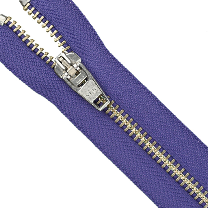 YKK JEAN ZIP NO.5 NICKEL COL 559 PURPLE IRIS