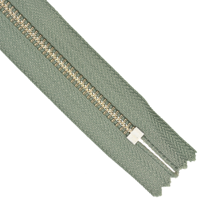 YKK JEAN ZIP NO.5 NICKEL COL 562 GUM LEAF