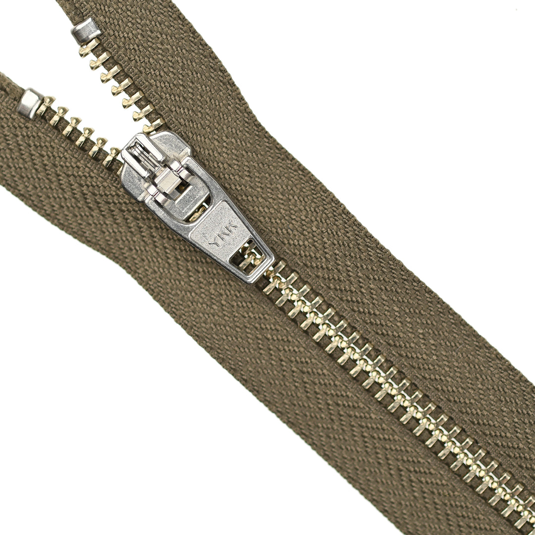 YKK JEAN ZIP NO.5 NICKEL COL 564 DARK TAUPE