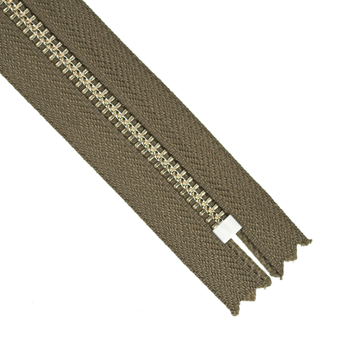 YKK JEAN ZIP NO.5 NICKEL COL 564 DARK TAUPE