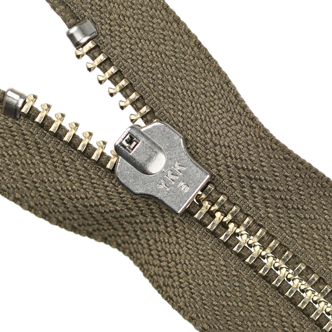 YKK JEAN ZIP NO.5 NICKEL COL 564 DARK TAUPE
