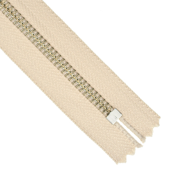 YKK JEAN ZIP NO.5 NICKEL COL 572 OATMEAL