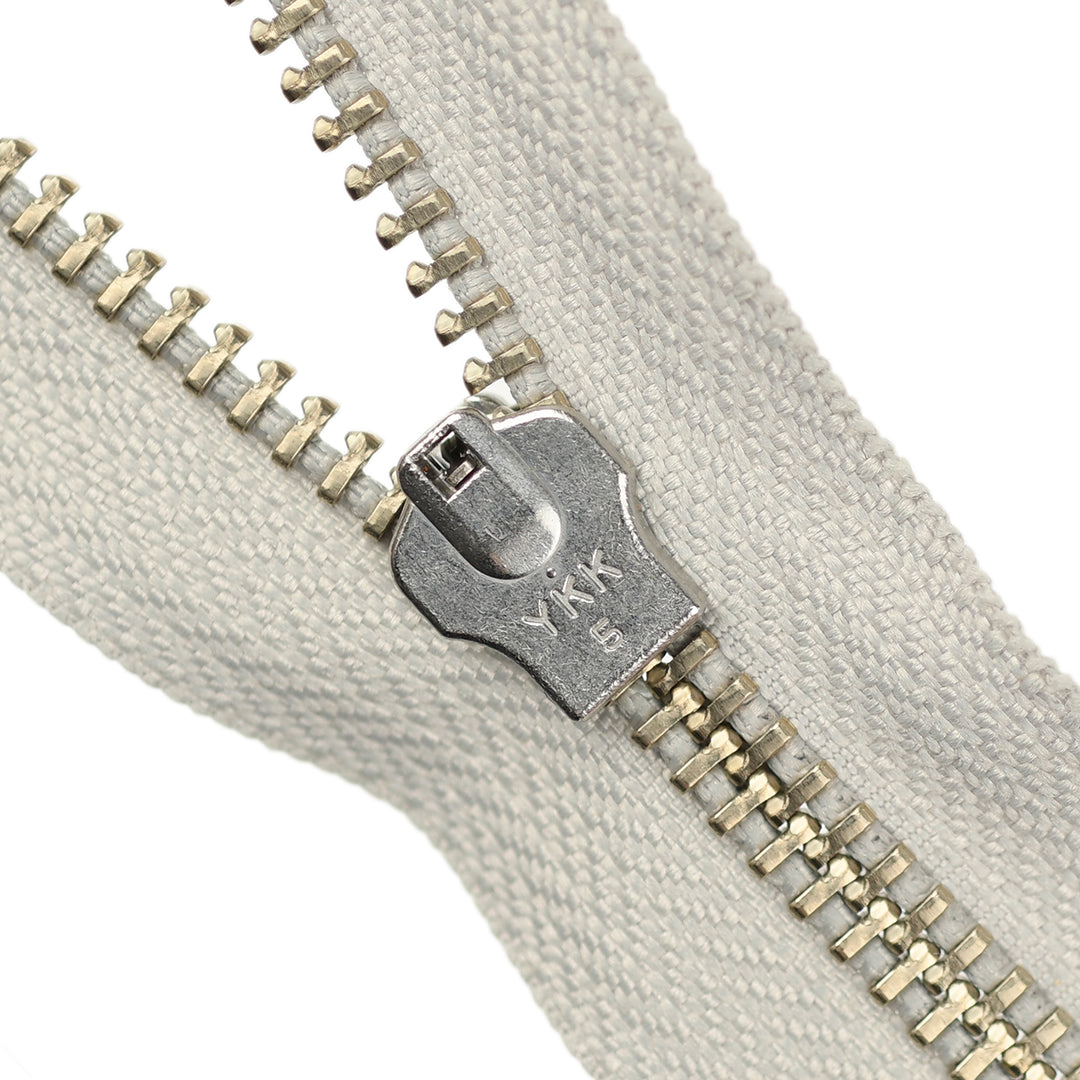 YKK JEAN ZIP NO.5 NICKEL COL 576 WARM GREY