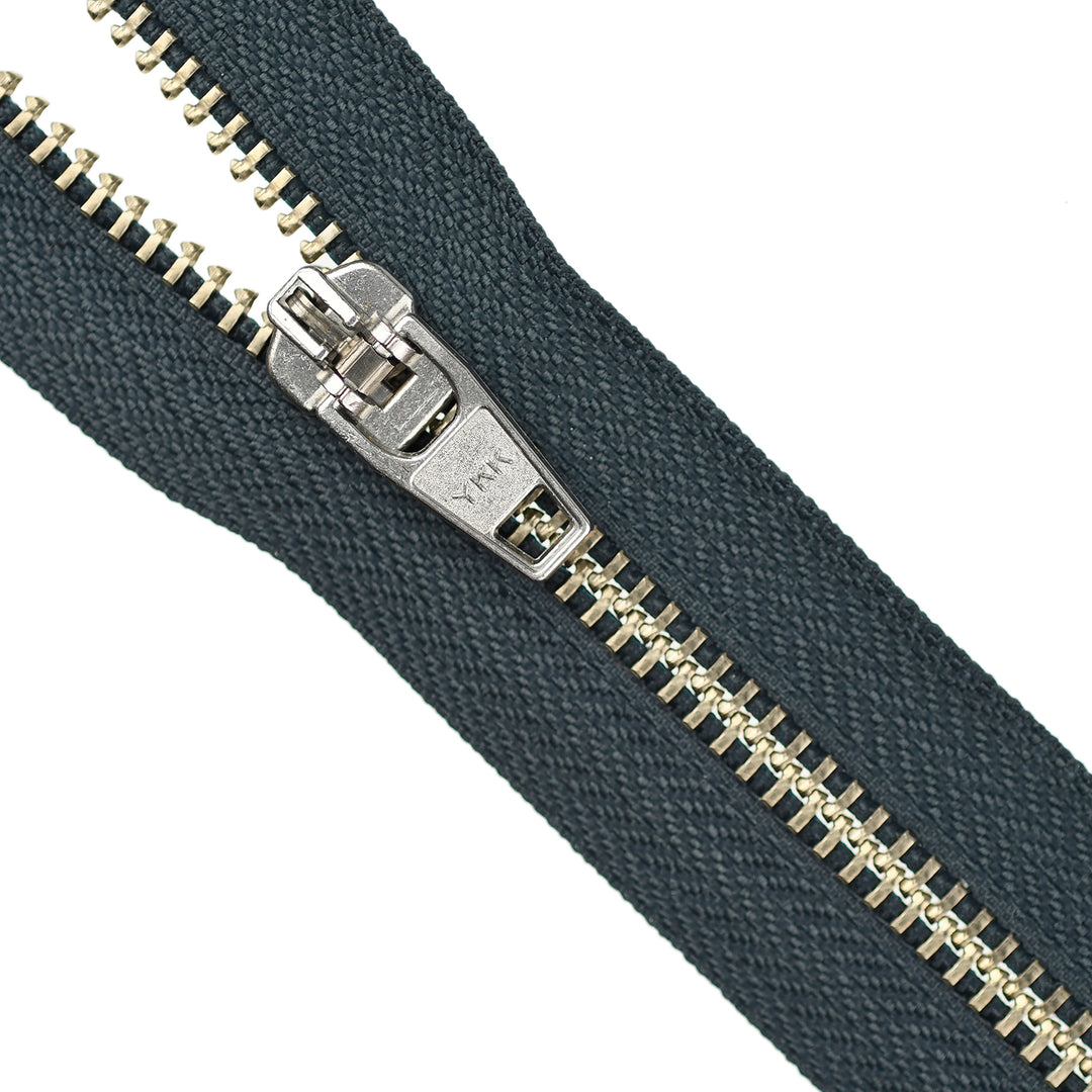 YKK JEAN ZIP NO.5 NICKEL COL 579 STEEL
