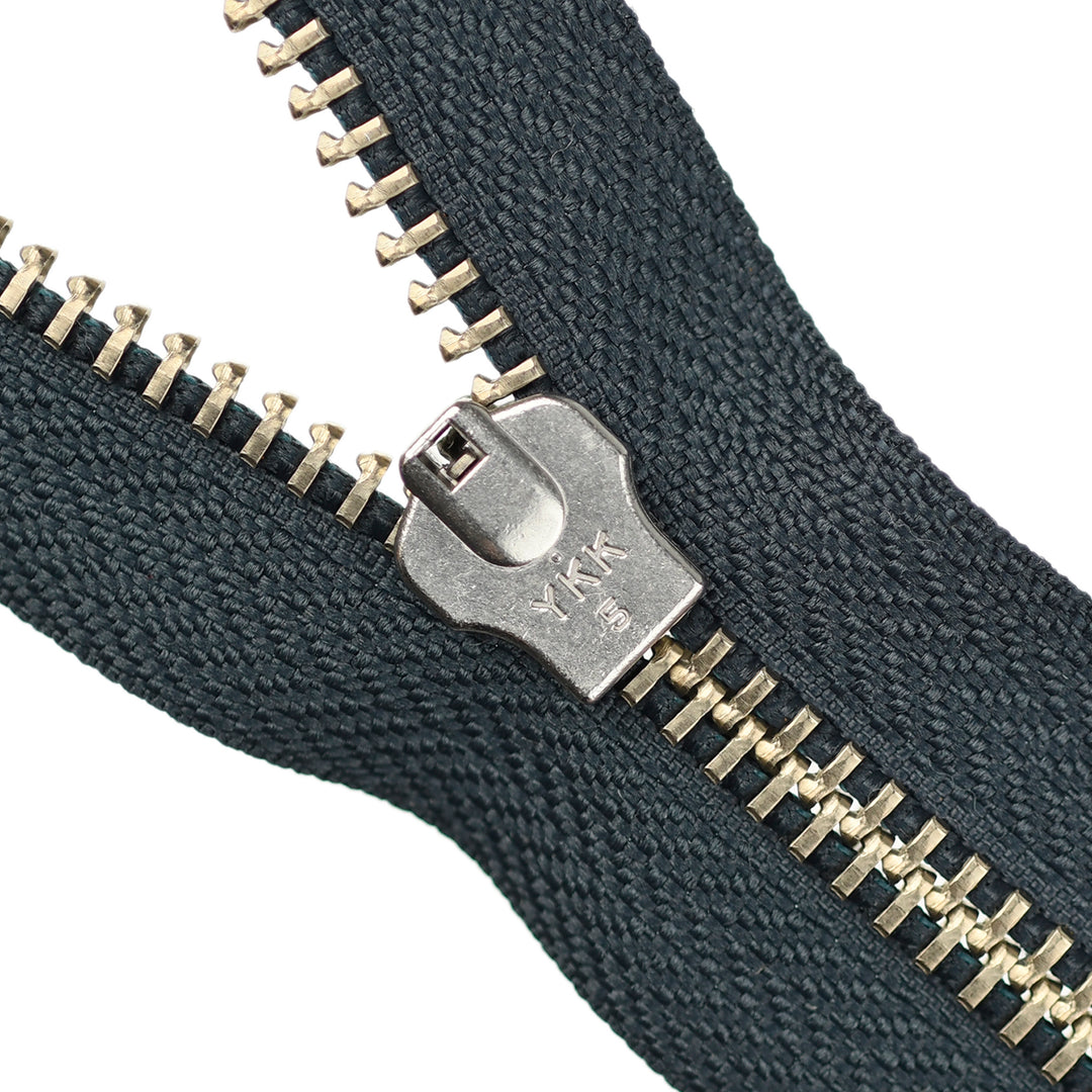 YKK JEAN ZIP NO.5 NICKEL COL 579 STEEL