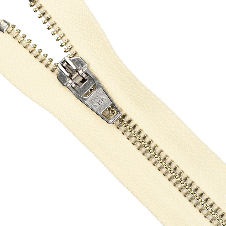YKK JEAN ZIP NO.5 NICKEL COL 801 CREAM