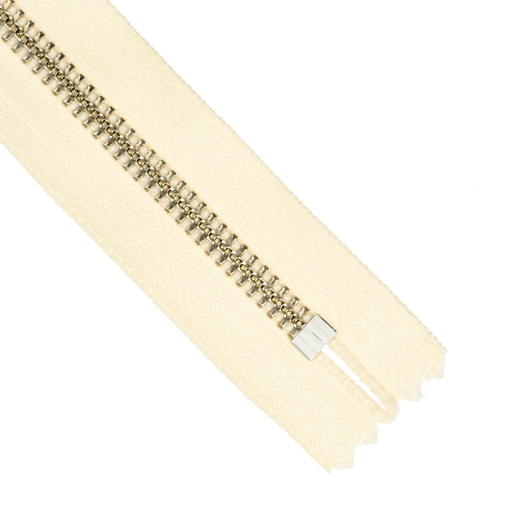 YKK JEAN ZIP NO.5 NICKEL COL 801 CREAM