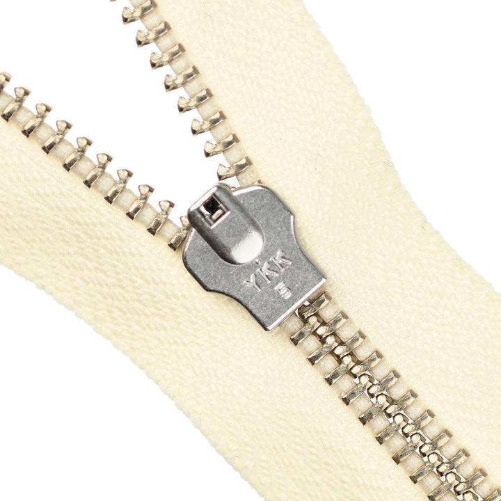 YKK JEAN ZIP NO.5 NICKEL COL 801 CREAM