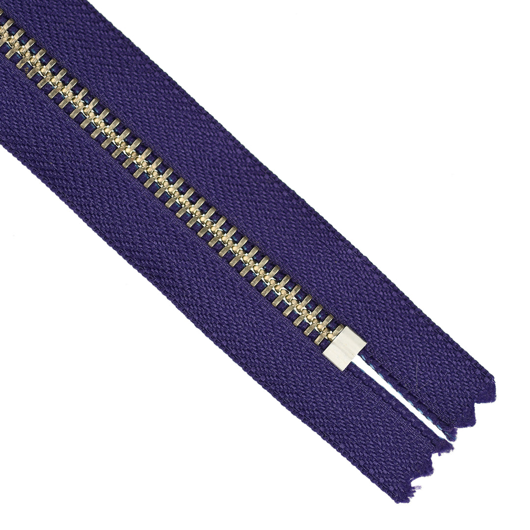 YKK JEAN ZIP NO.5 NICKEL COL 866 PURPLE