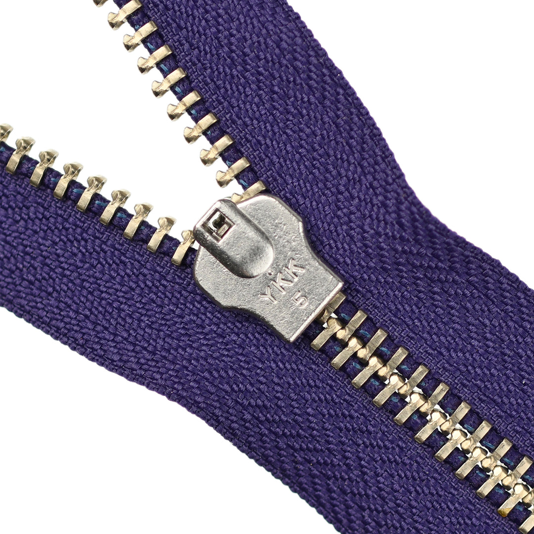 YKK JEAN ZIP NO.5 NICKEL COL 866 PURPLE