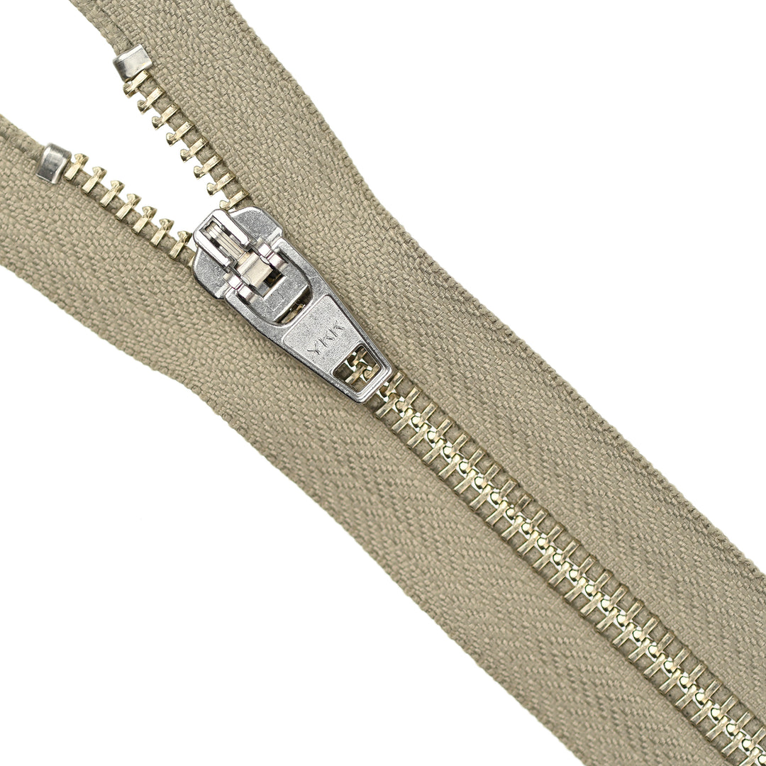 YKK JEAN ZIP NO.5 NICKEL COL 884 TAUPE