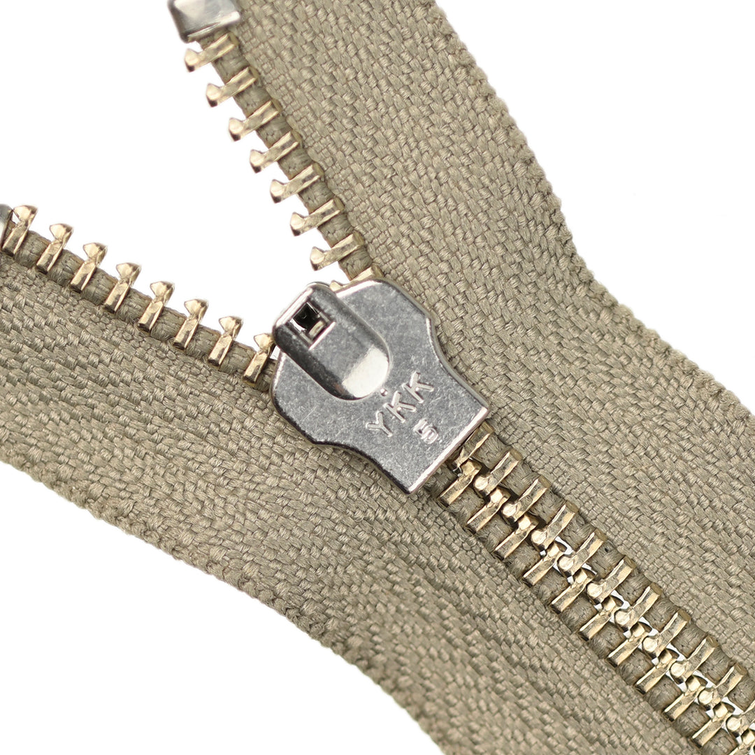 YKK JEAN ZIP NO.5 NICKEL COL 884 TAUPE
