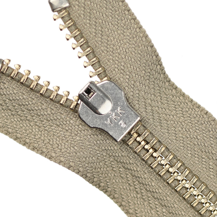YKK JEAN ZIP NO.5 NICKEL COL 884 TAUPE