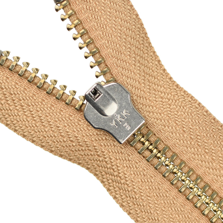 YKK JEAN ZIP NO.5 NICKEL COL 893 SAHARA SAND