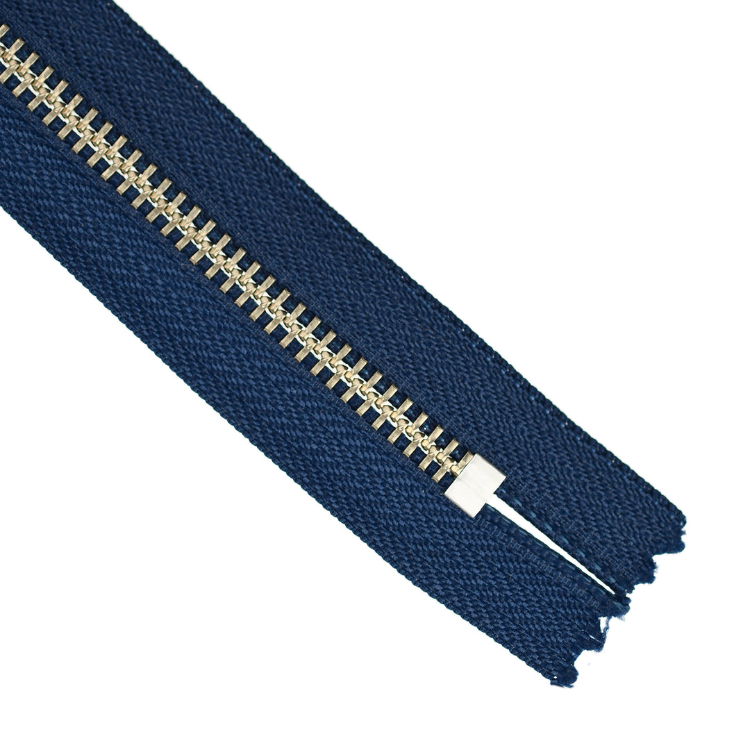 YKK JEAN ZIP NO.5 NICKEL COL 919 DEEP BLUE