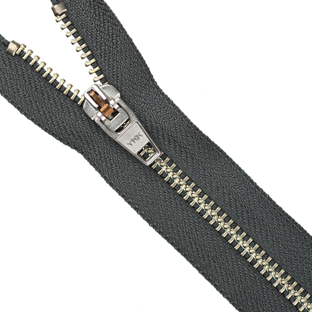 YKK JEAN ZIP NO.5 NICKEL COL 979 DARK GREY