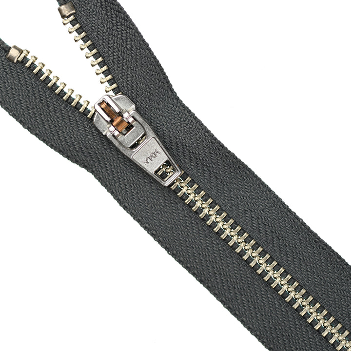 YKK JEAN ZIP NO.5 NICKEL COL 979 DARK GREY