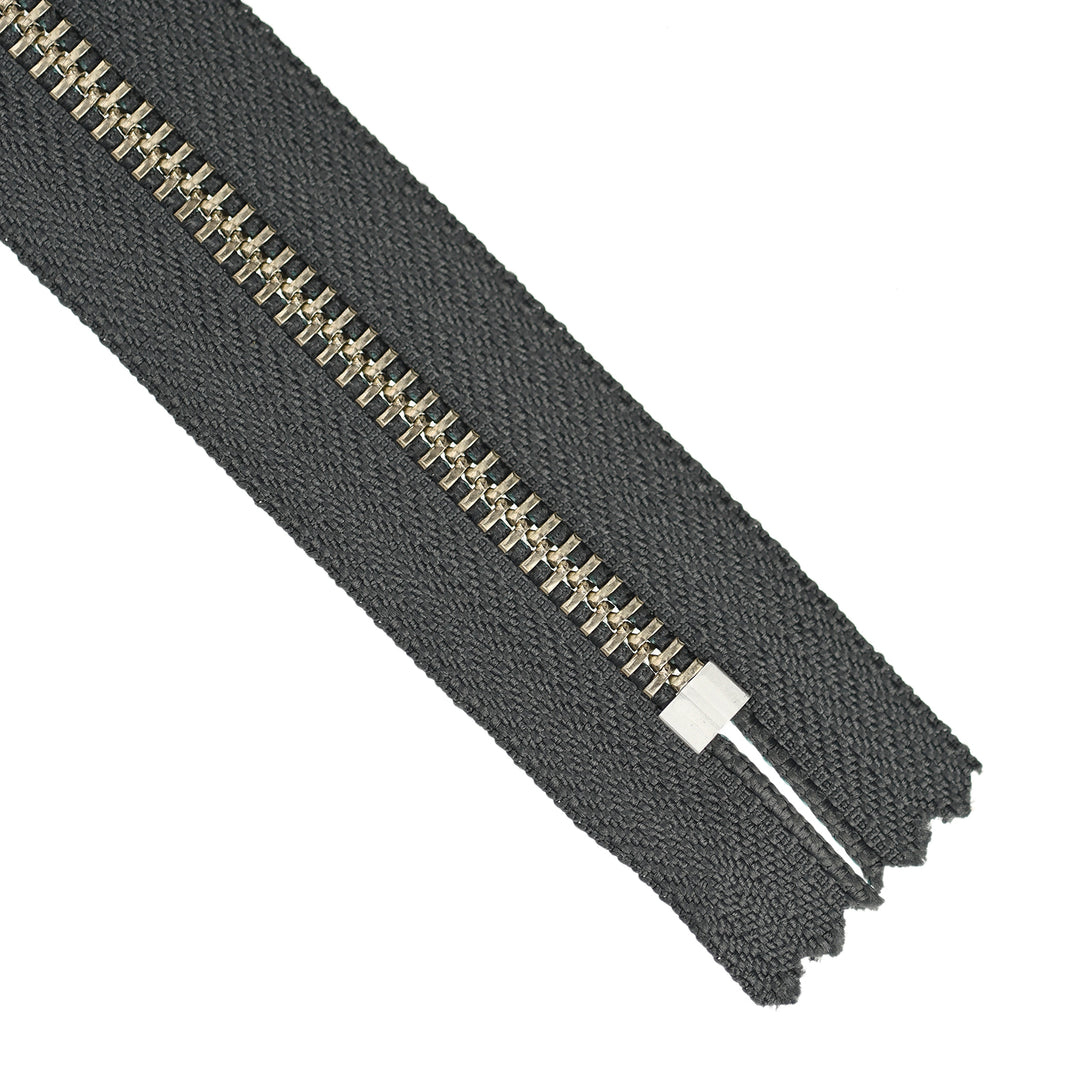 YKK JEAN ZIP NO.5 NICKEL COL 979 DARK GREY