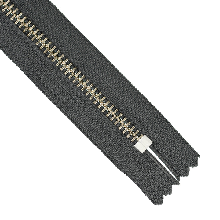 YKK JEAN ZIP NO.5 NICKEL COL 979 DARK GREY