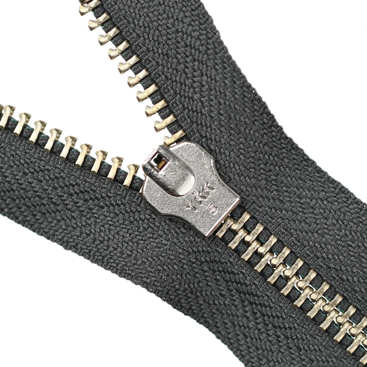YKK JEAN ZIP NO.5 NICKEL COL 979 DARK GREY