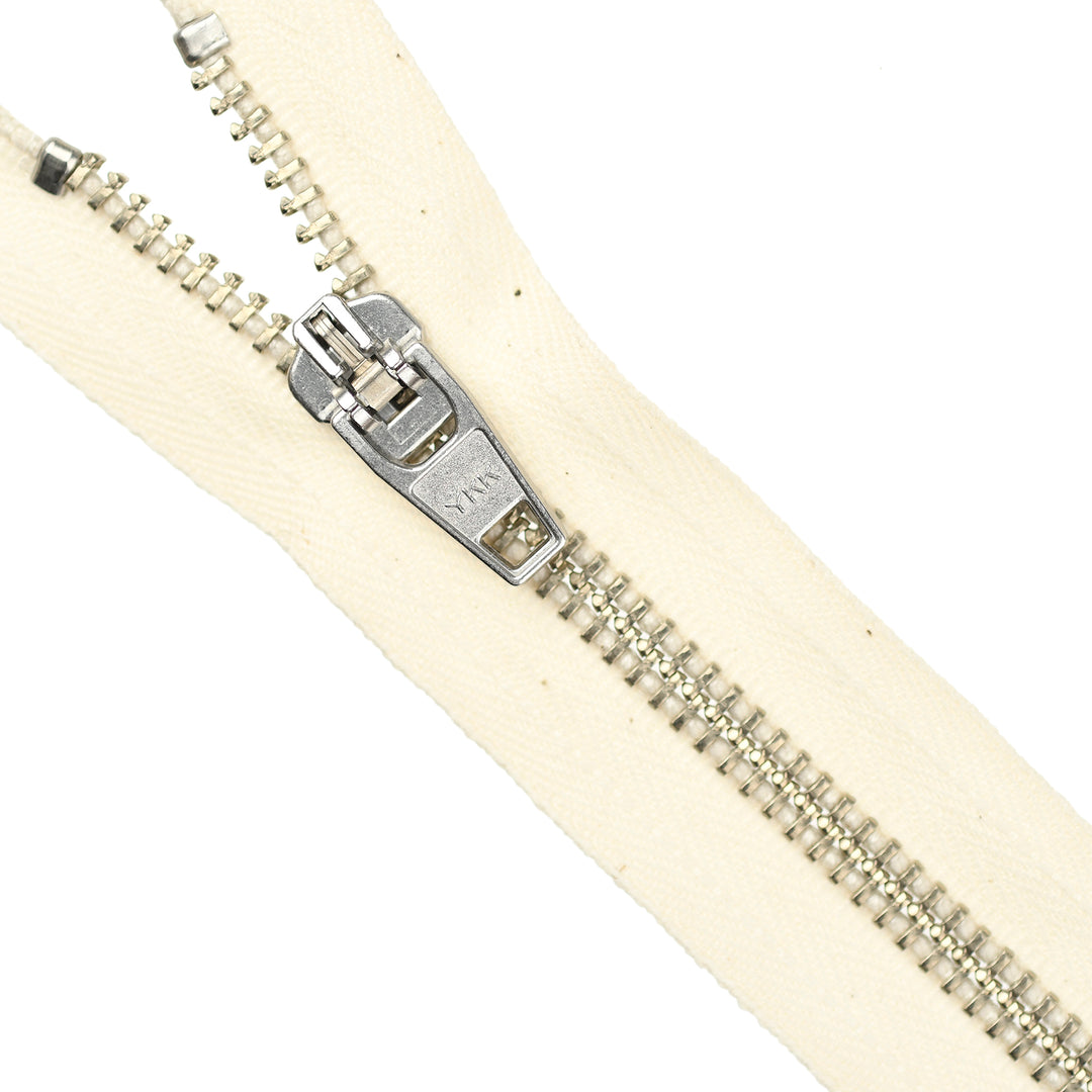 YKK JEAN ZIP NO.5 NICKEL DYE-READY 100% COTTON TAPE