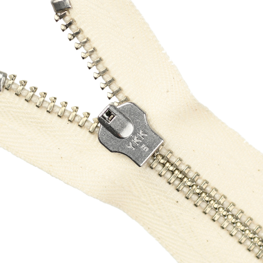 YKK JEAN ZIP NO.5 NICKEL DYE-READY 100% COTTON TAPE